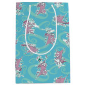 牛と鶏のすごい牛のパターン ミディアムペーパーバッグ (正面)