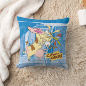 牛と鶏のハグのグラフィック クッション (ブランケット)