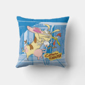 牛と鶏のハグのグラフィック クッション (裏面)