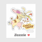 牛と鶏のハグのグラフィック シール (シート)