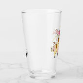 牛と鶏のハグのグラフィック タンブラーグラス (右)