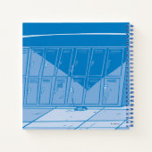 牛と鶏のハグのグラフィック ノートブック (裏面)