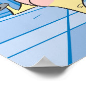 牛と鶏のハグのグラフィック ポスター (角)