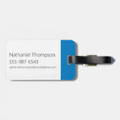 牛と鶏のハグのグラフィック ラゲッジタグ (裏面横)