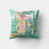 牛と鶏のランニンググラフィック クッション (裏面)