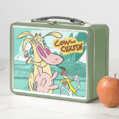 牛と鶏のランニンググラフィック メタルランチボックス (インサイチュ)