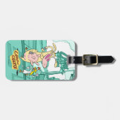 牛と鶏のランニンググラフィック ラゲッジタグ (正面横)