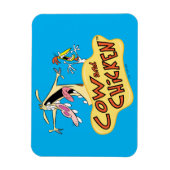 牛と鶏のロゴグラフィック マグネット (縦)