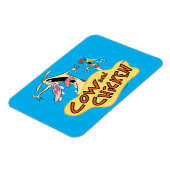 牛と鶏のロゴグラフィック マグネット (左側)