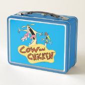 牛と鶏のロゴグラフィック メタルランチボックス (裏面)