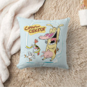 牛と鶏の笑いグラフィック クッション (ブランケット)