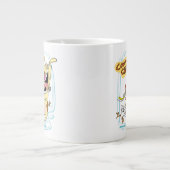 牛と鶏の笑いグラフィック ジャンボコーヒーマグカップ (正面)