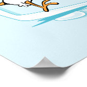 牛と鶏の笑いグラフィック ポスター (角)