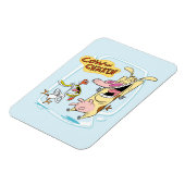 牛と鶏の笑いグラフィック マグネット (左側)