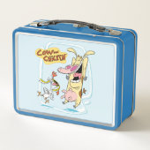 牛と鶏の笑いグラフィック メタルランチボックス (裏面)