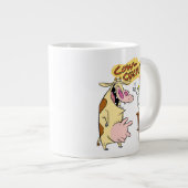 牛と鶏の笑顔グラフィック ジャンボコーヒーマグカップ (正面右)