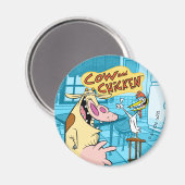 牛と鶏の笑顔グラフィック マグネット (正面/裏面)