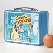 牛と鶏の笑顔グラフィック メタルランチボックス (インサイチュ)