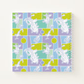 牛と鶏の色のブロックパターン ノートブック (裏面)