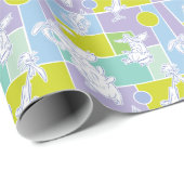 牛と鶏の色のブロックパターン ラッピングペーパー (ロールコーナー)