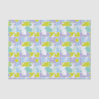 牛と鶏の色のブロックパターン 薄葉紙