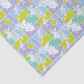 牛と鶏の色のブロックパターン 薄葉紙 (詳細)