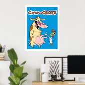 牛と鶏 ポスター (ホームオフィス)