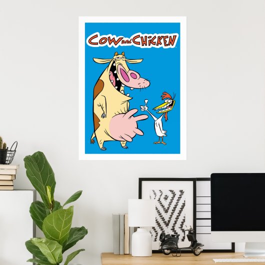 牛と鶏 ポスター (ホームオフィス)