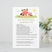 牛どのように良い知っている赤ちゃんシャワーゲーム (スタンド正面)