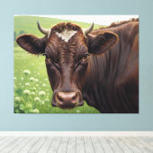 牛に会う キャンバスプリント (インサイチュ (ウッドフロア))