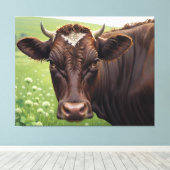 牛に会う キャンバスプリント (インサイチュ (ウッドフロア))
