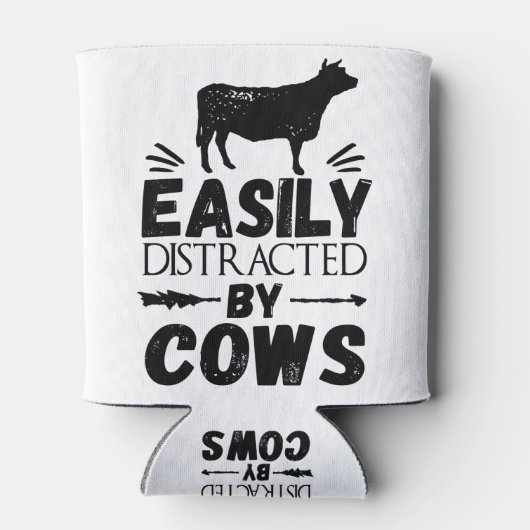 牛に簡単に気を取られる 缶クーラー (裏面)