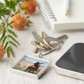 牛に群れを作るカウボーイ キーホルダー (側面)