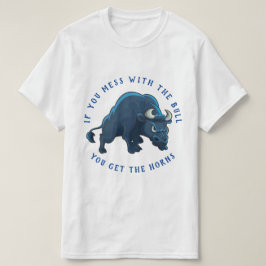 牛に角を取る Tシャツ