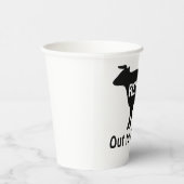 牛のおもしろいテーマの引退ユーモアを牧草地に 紙コップ (右)