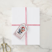 牛のおもしろいトイレのクリスマスラベル ギフトタグ (より糸付き)