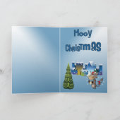 牛のおもしろい優しく楽しいクリスマスカード シーズンカード (内部)