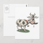 牛のおもしろい尻尾 ポストカード (正面/裏面)