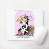 牛のおもしろい漫画のギフトT&収集品 マウスパッド (マウス)