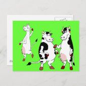 牛のおもしろい漫画 ポストカード (正面/裏面)