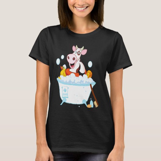 牛のお風呂 Tシャツ (正面)