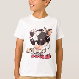 牛のかわいい牛を通してそれを導く Tシャツ