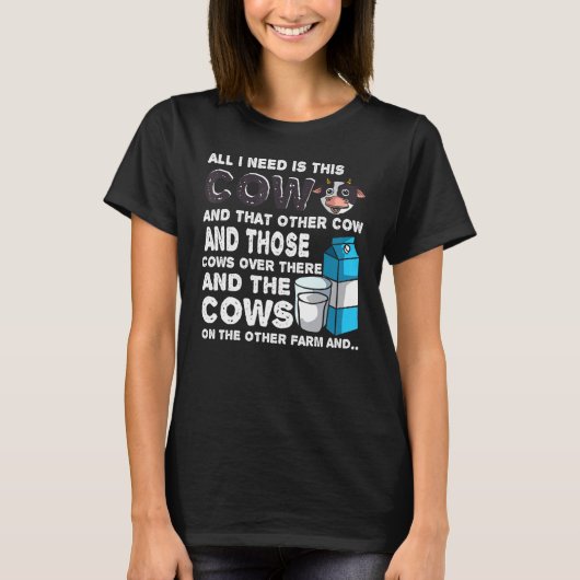 牛のささやき農場の牛飼い Tシャツ (正面)