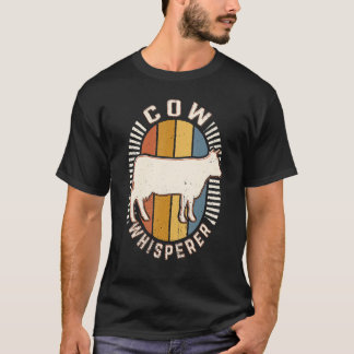 牛のささやき ヴィンテージ クラシック レトロ 動物愛 Tシャツ