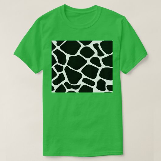 牛のアニマルプリントパターン Tシャツ (デザイン正面)
