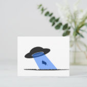 牛のエイリアン誘拐 - UFO ポストカード (スタンド正面)