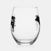 牛のエレガントシルエットを持つ茎のないワイングラス ステムなしワイングラス (右)