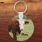 牛のキーチェーモーン： 「Cow Keychain」 キーホルダー (正面)