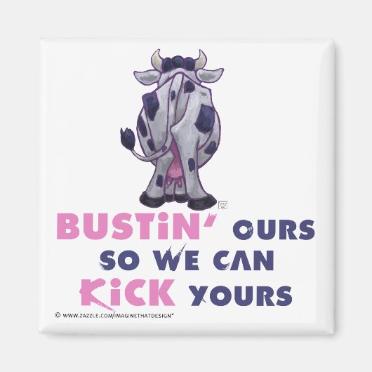 牛のギフトとアクセサリー マグネット (正面)