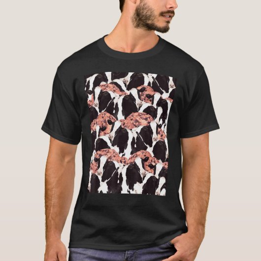 牛のクッキーのクレイジーコラージュ Tシャツ (正面)